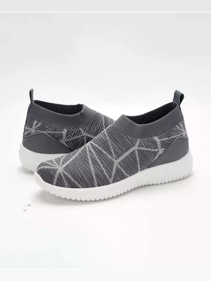 Женские повседневные кроссовки Slip On с дышащей сеткой Mio Marino — изображение 3 из 3, серый