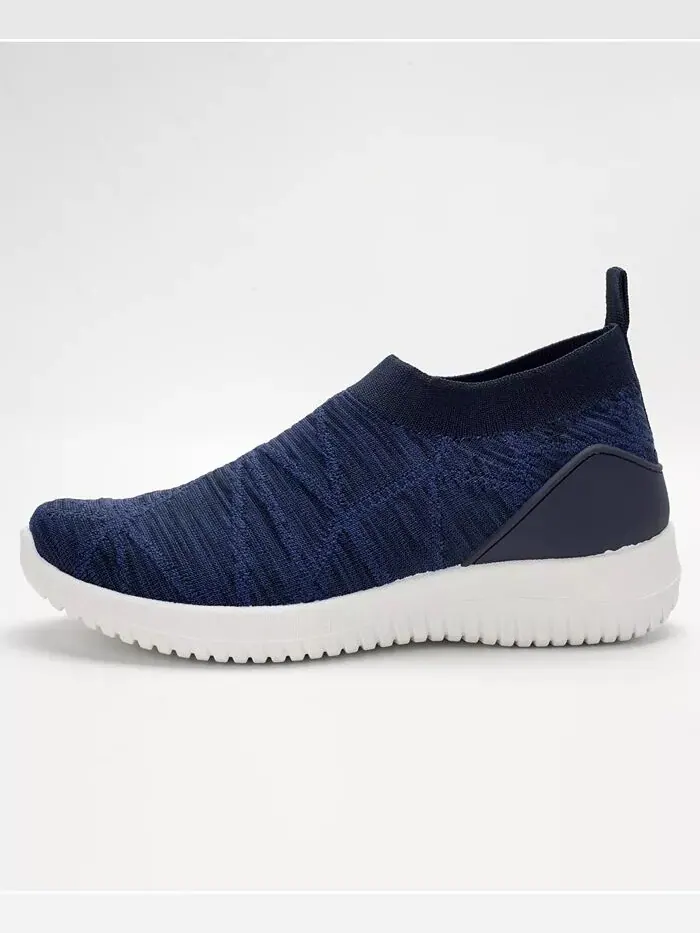 Женские повседневные кроссовки Slip On с дышащей сеткой Mio Marino — изображение 3 из 3, темно-синий