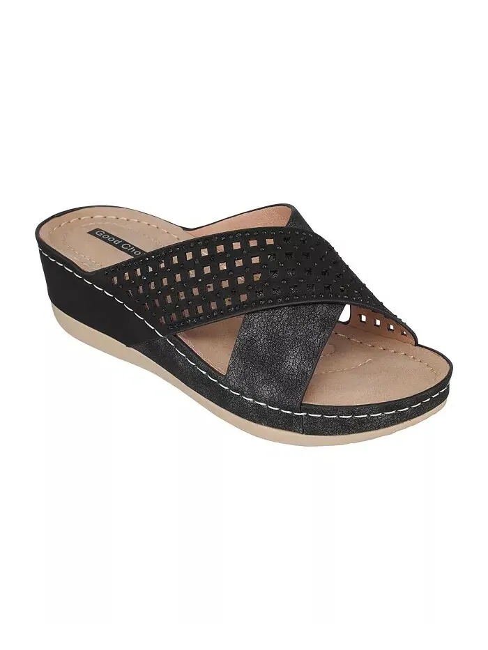 Женские босоножки Isabella на танкетке GC Shoes — изображение 1 из 6, черный