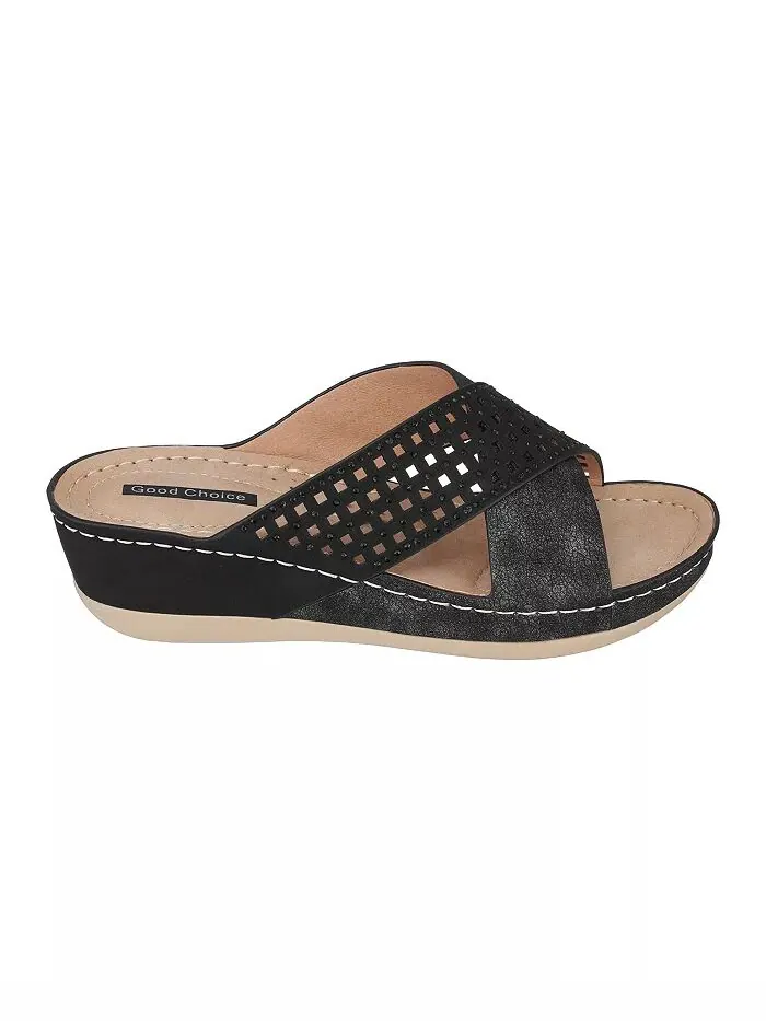 Женские босоножки Isabella на танкетке GC Shoes — изображение 2 из 6, черный