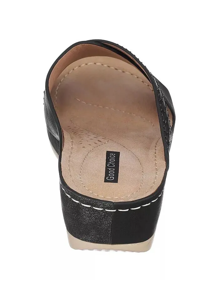 Женские босоножки Isabella на танкетке GC Shoes — изображение 3 из 6, черный