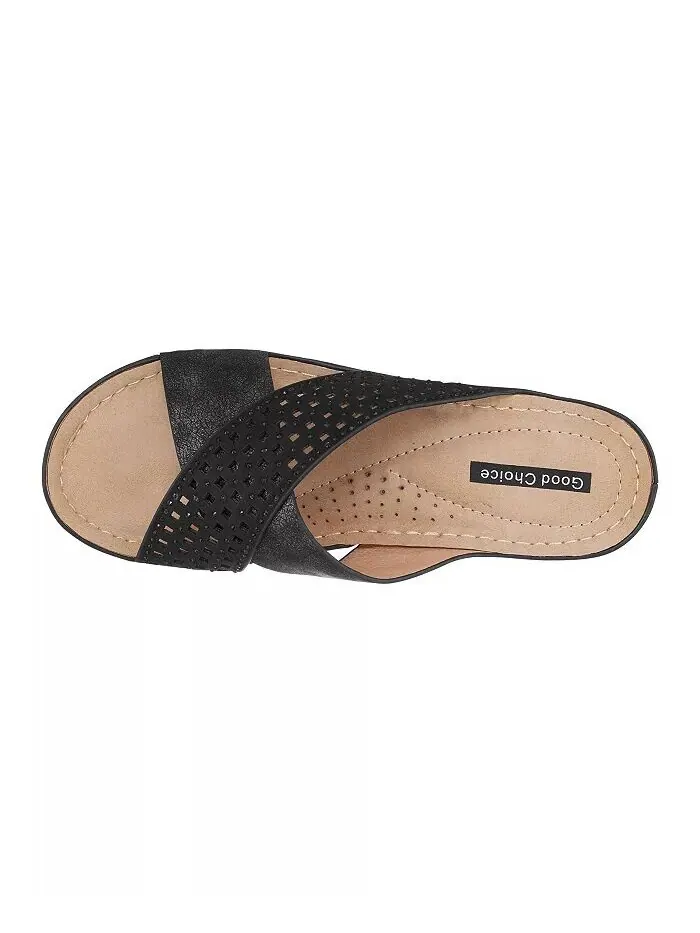 Женские босоножки Isabella на танкетке GC Shoes — изображение 4 из 6, черный