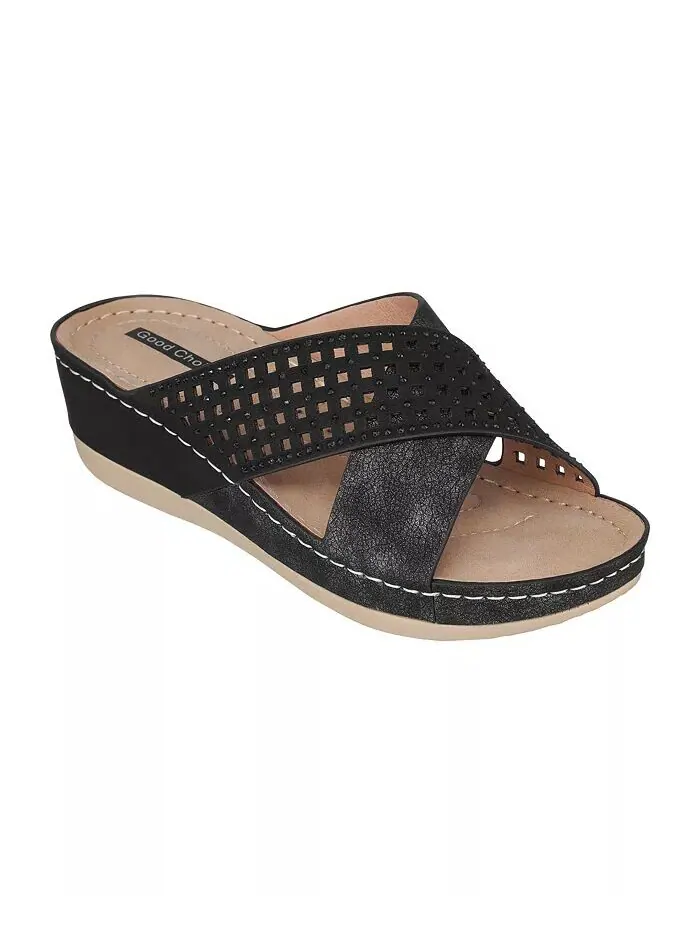 Женские босоножки Isabella на танкетке GC Shoes — изображение 6 из 6, черный