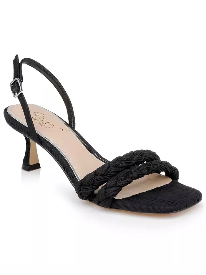 Женские сандалии Sharon Square Toe Dress Jewel Badgley Mischka — изображение 1 из 5, черный
