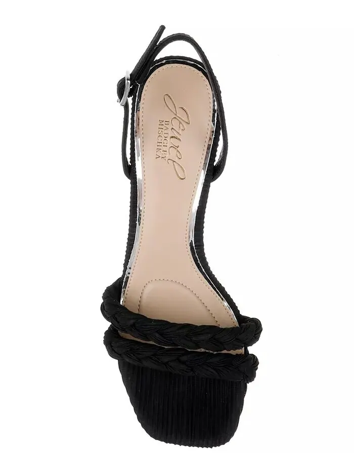 Женские сандалии Sharon Square Toe Dress Jewel Badgley Mischka — изображение 4 из 5, черный