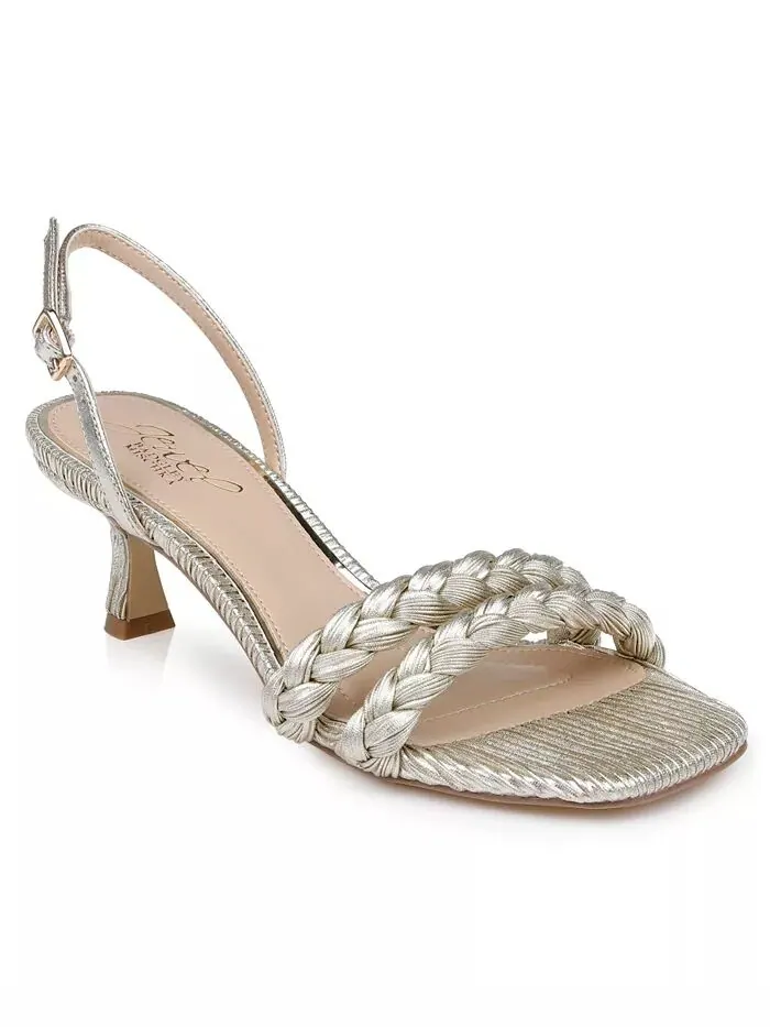 Женские сандалии Sharon Square Toe Dress Jewel Badgley Mischka — изображение 1 из 5, шампань