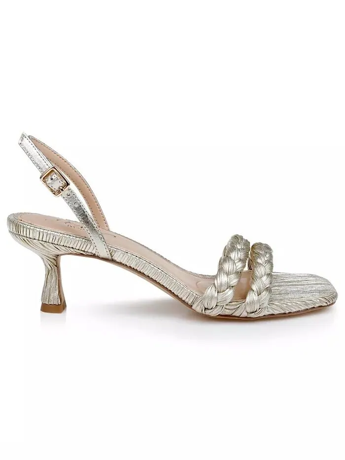 Женские сандалии Sharon Square Toe Dress Jewel Badgley Mischka — изображение 2 из 5, шампань
