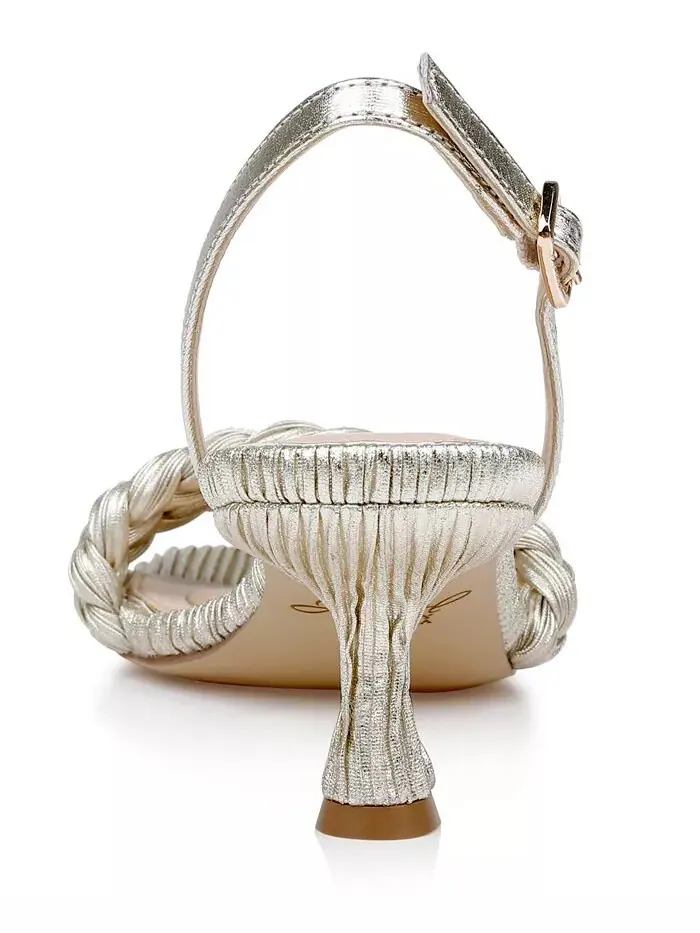 Женские сандалии Sharon Square Toe Dress Jewel Badgley Mischka — изображение 3 из 5, шампань