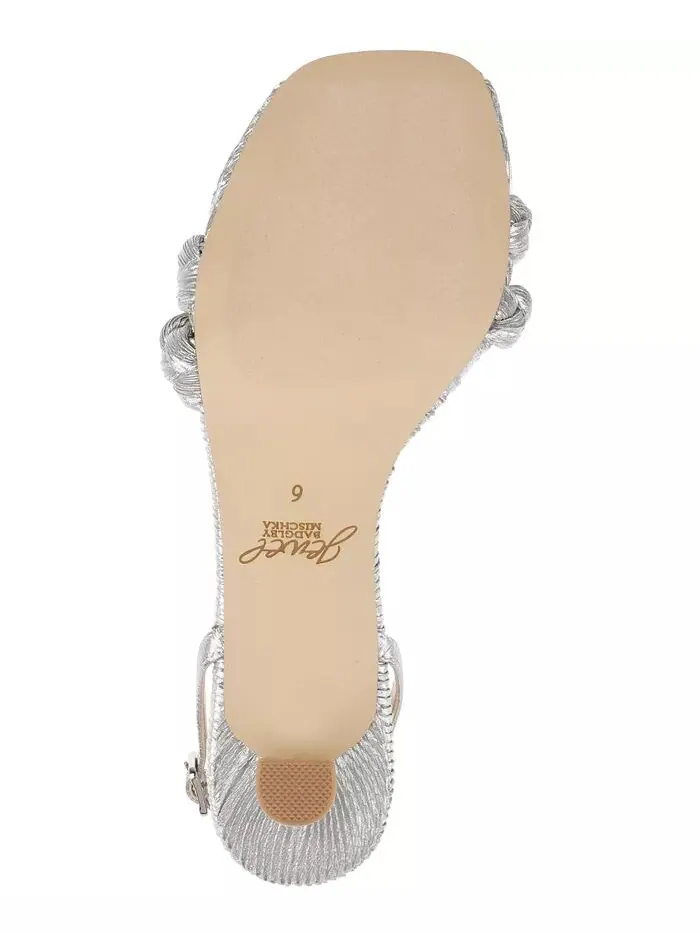 Женские сандалии Sharon Square Toe Dress Jewel Badgley Mischka — изображение 5 из 5, серебряный