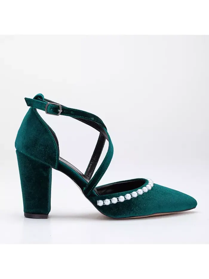 Сина Босоножки на высоком каблуке с перекрещивающимися ремешками Forever & Always Shoes — изображение 1 из 5, зеленый