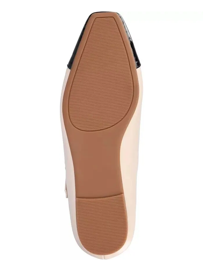 Женские туфли-лодочки Theah T-Strap Cap Toe Mary Jane Flats Journee Collection — изображение 5 из 7, кость