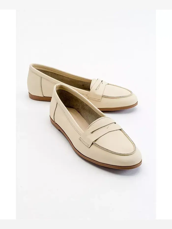 Лоферы Dorothy из кожи Forever & Always Shoes — бежевый