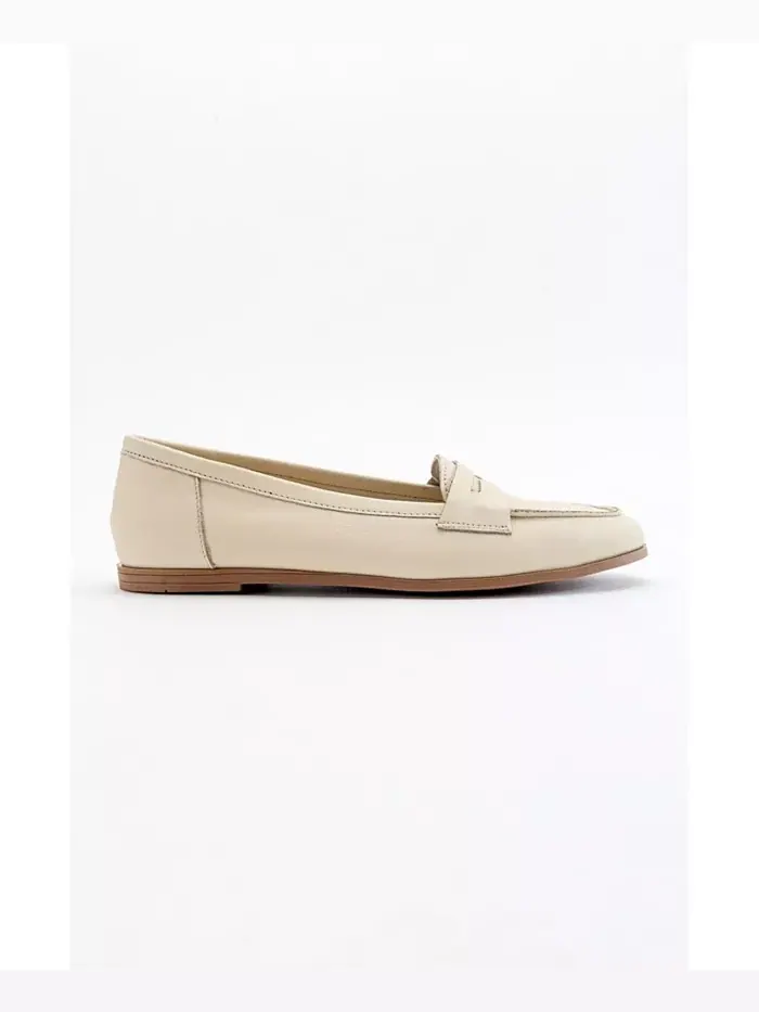Лоферы Dorothy из кожи Forever & Always Shoes — изображение 3 из 5, светлый бежевый