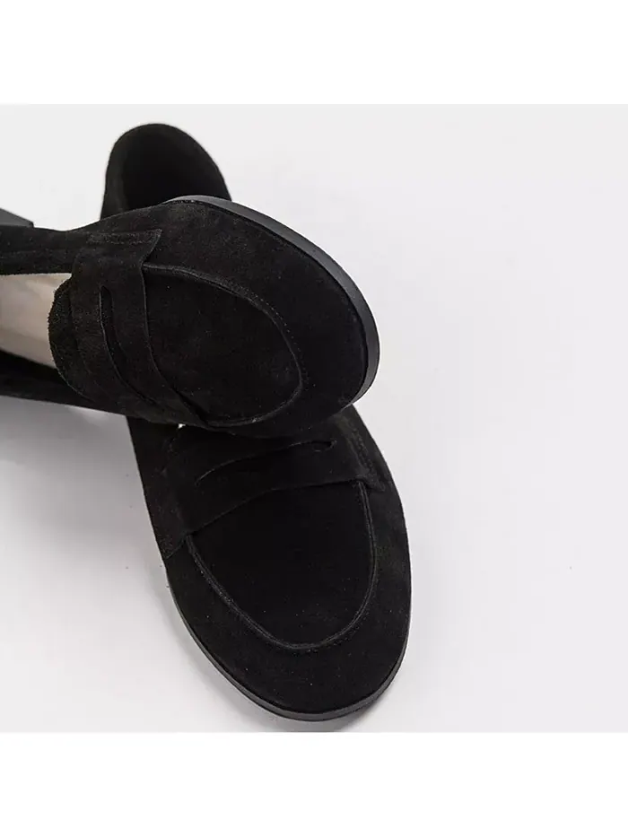 Лоферы Dorothy из кожи Forever & Always Shoes — изображение 5 из 6, черный