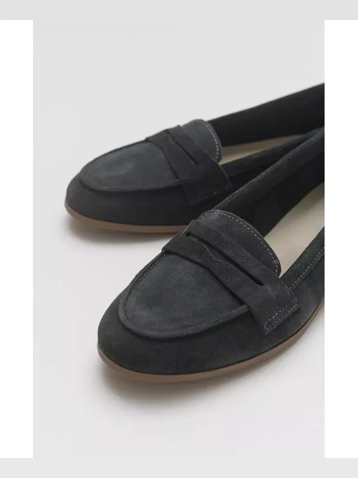 Лоферы Dorothy из кожи Forever & Always Shoes — изображение 4 из 5, темно-серый