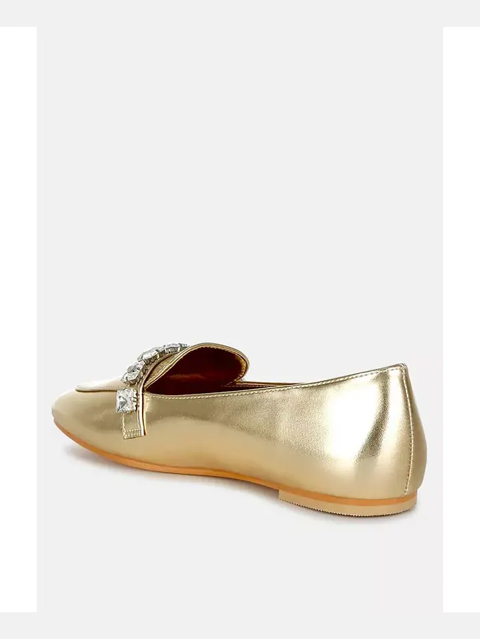 Celosia Metallic Diamante Strap Loafers – Лоферы Celosia с металлизированными ремешками и стразами — изображение 3 из 3