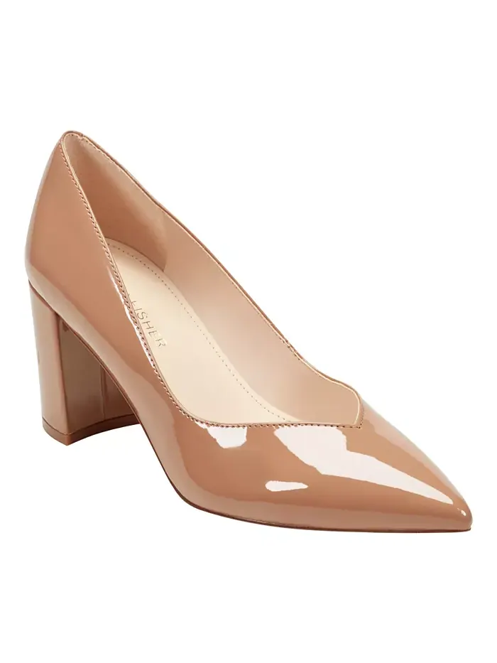 Женские туфли Caitlin Slip-On на блочном каблуке Marc Fisher — коричневый