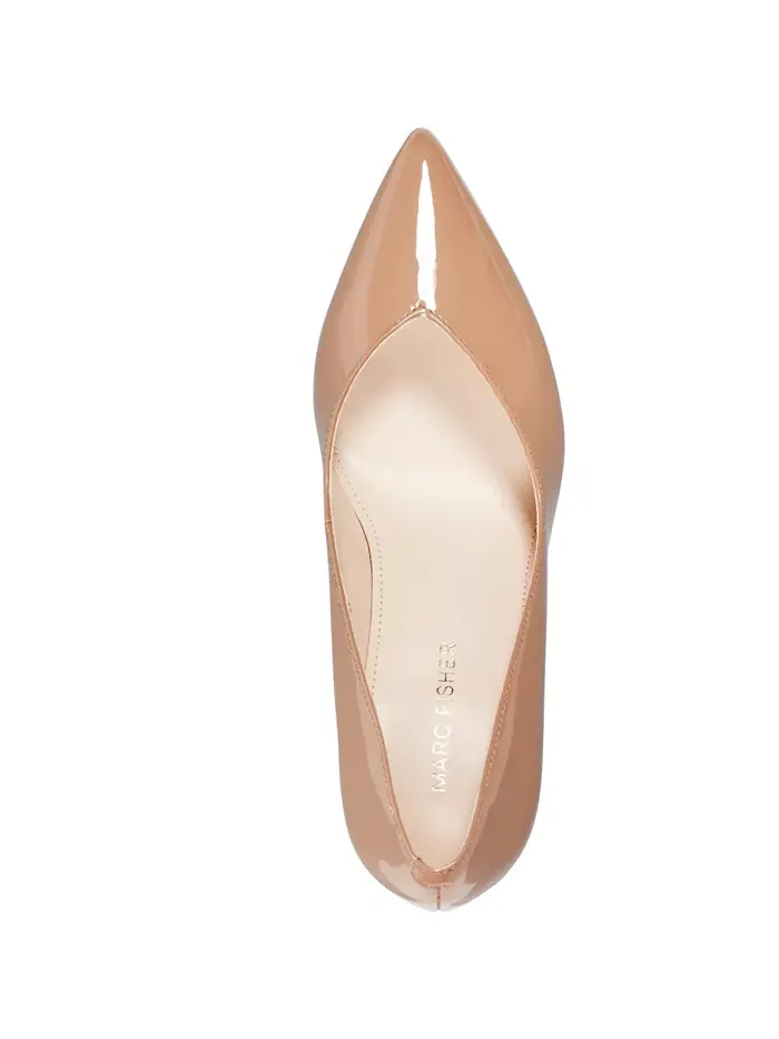 Женские туфли Caitlin Slip-On на блочном каблуке Marc Fisher — изображение 4 из 5, светлый коричневый