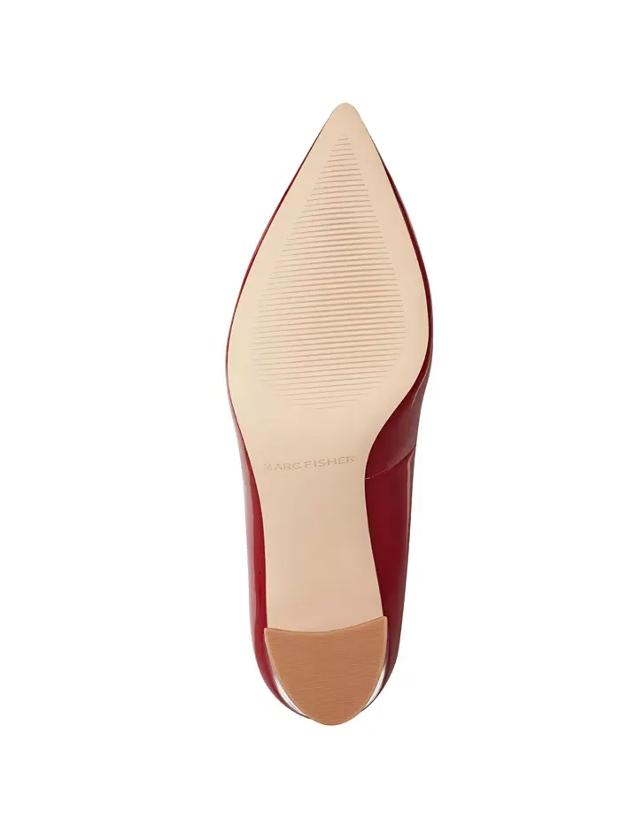 Женские туфли Caitlin Slip-On на блочном каблуке Marc Fisher — изображение 5 из 5, красный