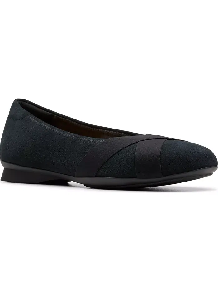 Балетки женские Clarks Jazmynn Gem, круглый носок — изображение 1 из 5, черный