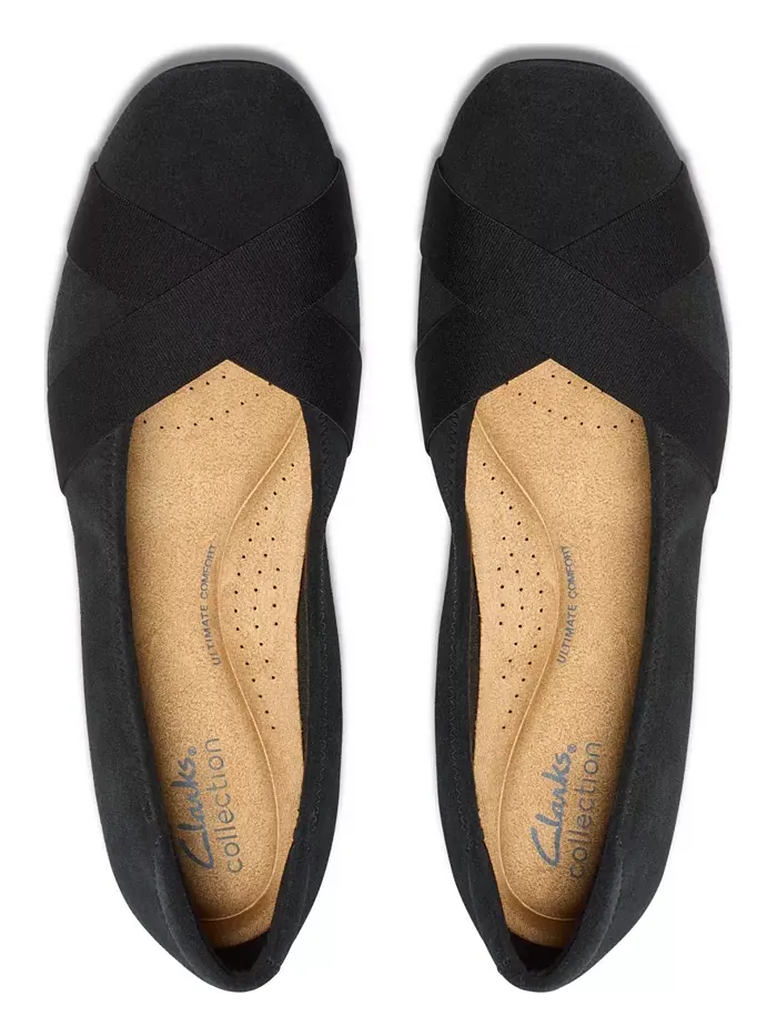 Балетки женские Clarks Jazmynn Gem, круглый носок — изображение 4 из 5, черный