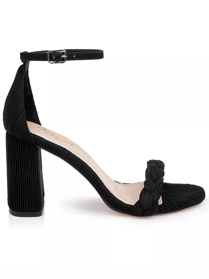 Женские сандалии Shea с круглым носком Jewel Badgley Mischka — изображение 2 из 5, черный