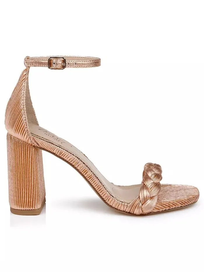 Женские сандалии Shea с круглым носком Jewel Badgley Mischka — изображение 2 из 5, медь