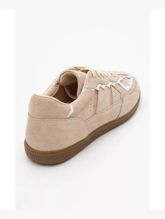 Кроссовки Shiva из замши и кожи (женские) Forever & Always Shoes — изображение 3 из 4, бежевый