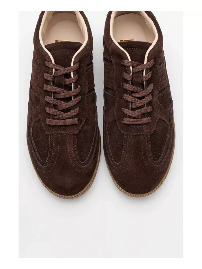 Кроссовки Shiva из замши и кожи (женские) Forever & Always Shoes — изображение 2 из 4, коричневый