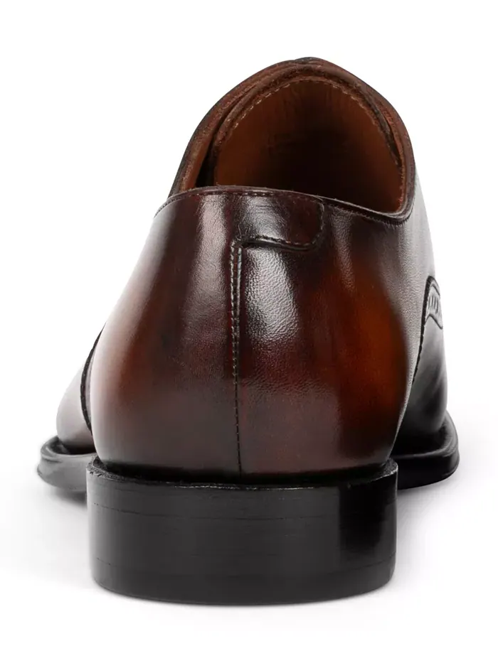 Мужские классические оксфорды Regent Cap Toe из кожи Anthony Veer — изображение 5 из 6, винтажный бежевый