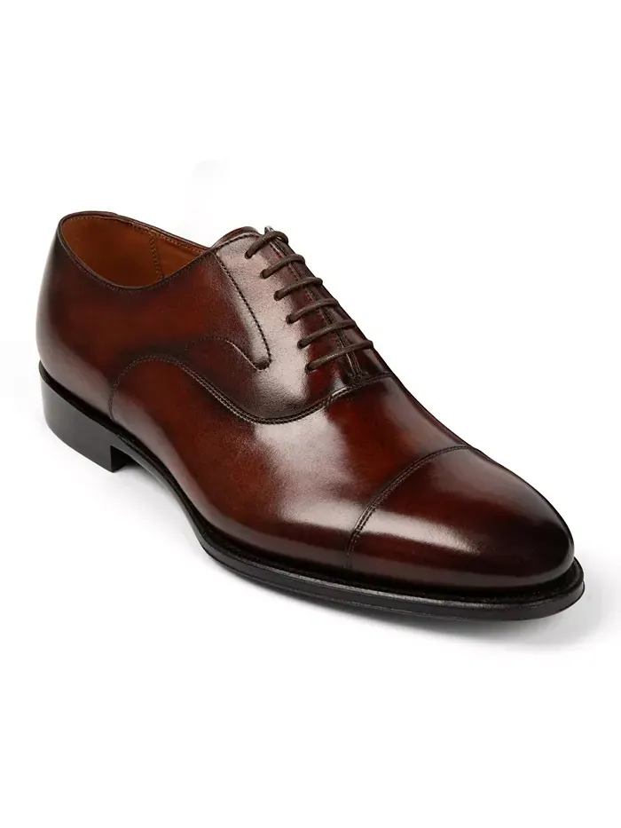 Мужские классические оксфорды Regent Cap Toe из кожи Anthony Veer — коричневый