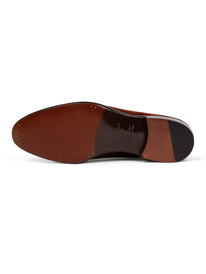 Мужские классические оксфорды Regent Cap Toe из кожи Anthony Veer — изображение 4 из 5, коньячный