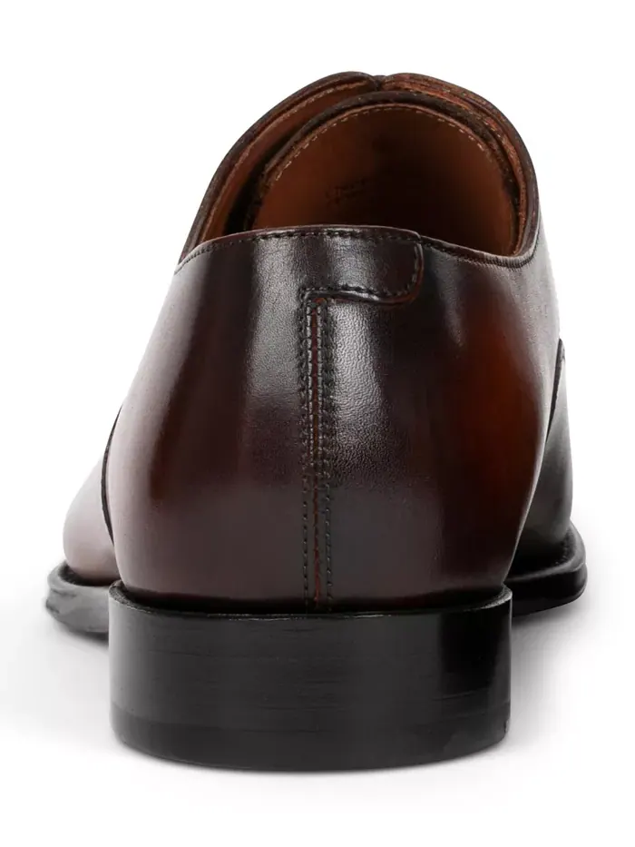 Мужские классические оксфорды Regent Cap Toe из кожи Anthony Veer — изображение 5 из 5, коньячный