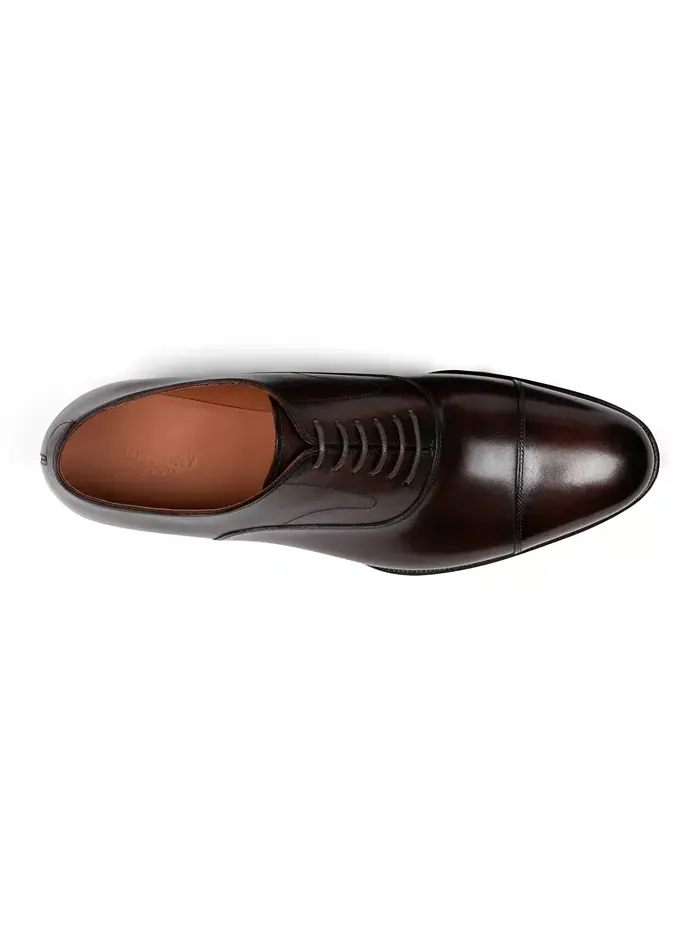 Мужские классические оксфорды Regent Cap Toe из кожи Anthony Veer — изображение 3 из 5, коричневый