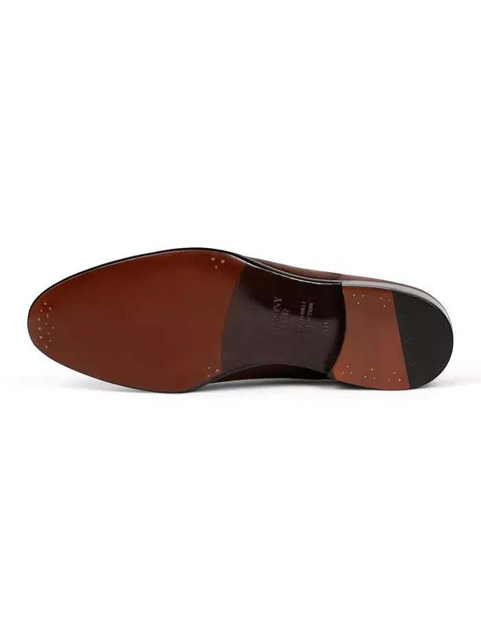 Мужские классические оксфорды Regent Cap Toe из кожи Anthony Veer — изображение 4 из 5, коричневый