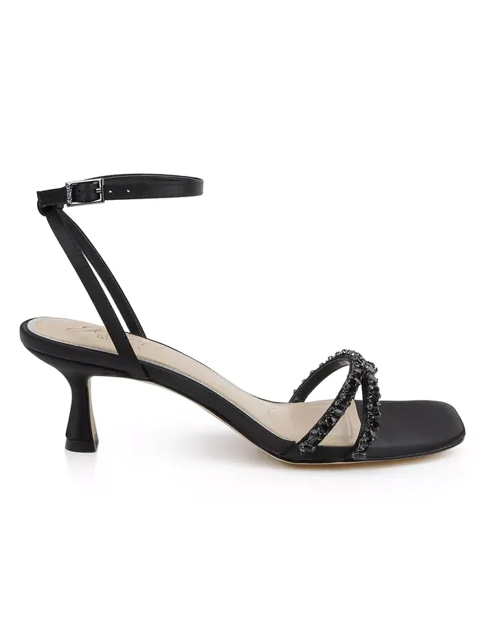 Женские босоножки на низком каблуке Nayla Jewel Badgley Mischka — изображение 2 из 5, черный