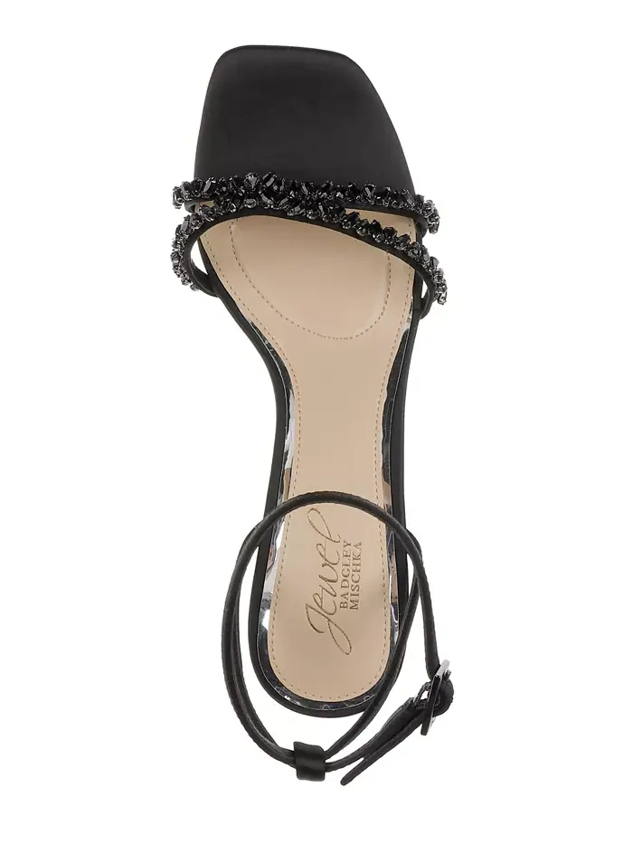 Женские босоножки на низком каблуке Nayla Jewel Badgley Mischka — изображение 4 из 5, черный