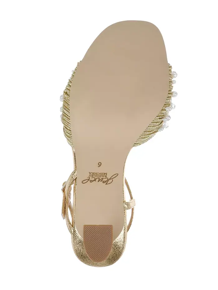 Женские сандалии Fanny Dress Jewel Badgley Mischka — изображение 5 из 5, золотистый металлик