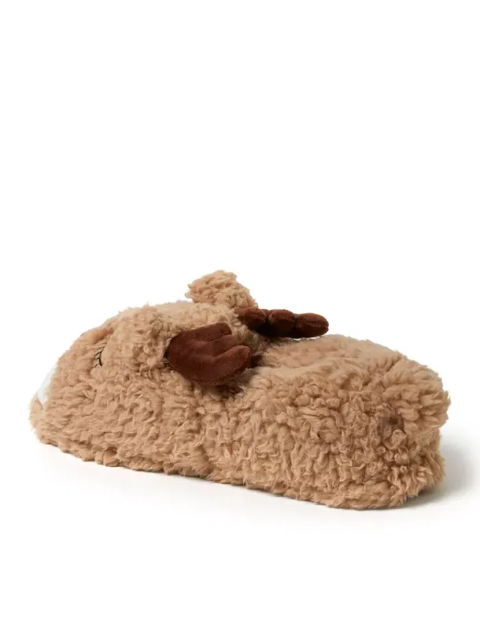 Мужские унисекс домашние тапочки с закрытой пяткой - Santa Dearfoams — изображение 4 из 5, бежевый