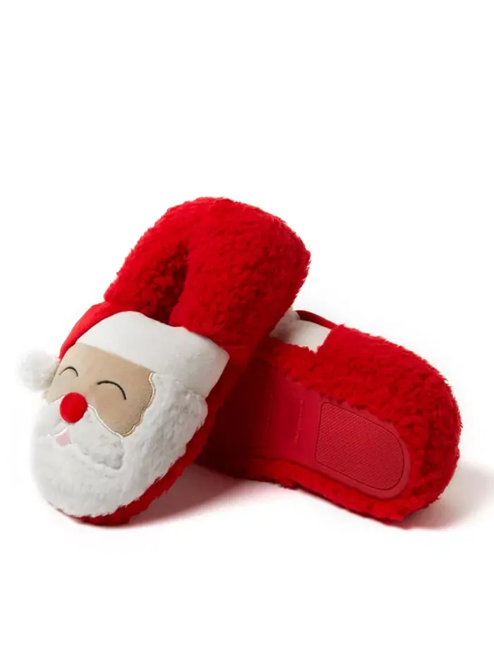Мужские унисекс домашние тапочки с закрытой пяткой - Santa Dearfoams — изображение 4 из 5, красный