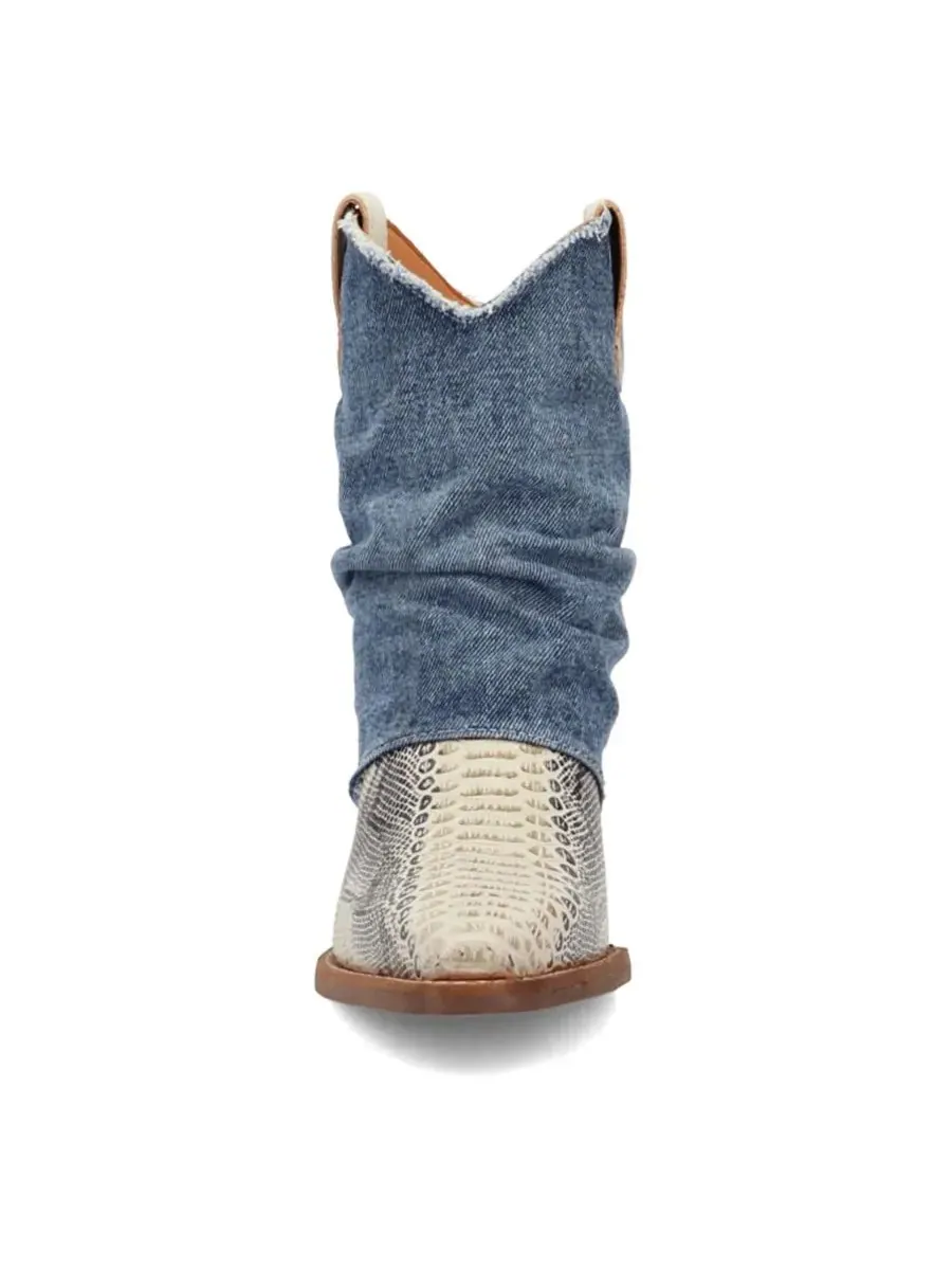 Женские кожаные ботильоны Denim Dream Dingo — изображение 4 из 7, синий