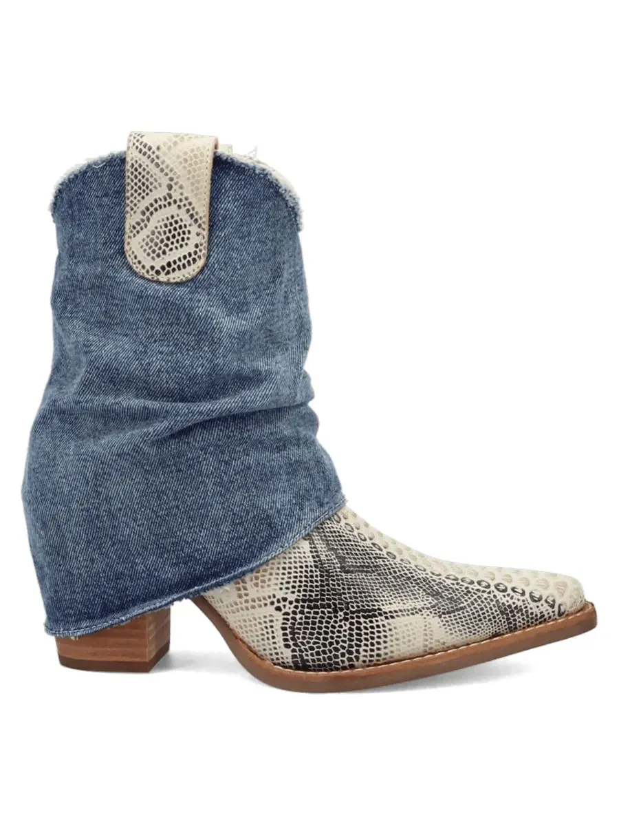 Женские кожаные ботильоны Denim Dream Dingo — изображение 7 из 7, синий