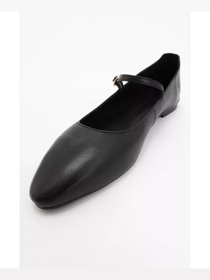 Кожаные балетки Mary Jane Lara Forever & Always Shoes — изображение 4 из 5, черный