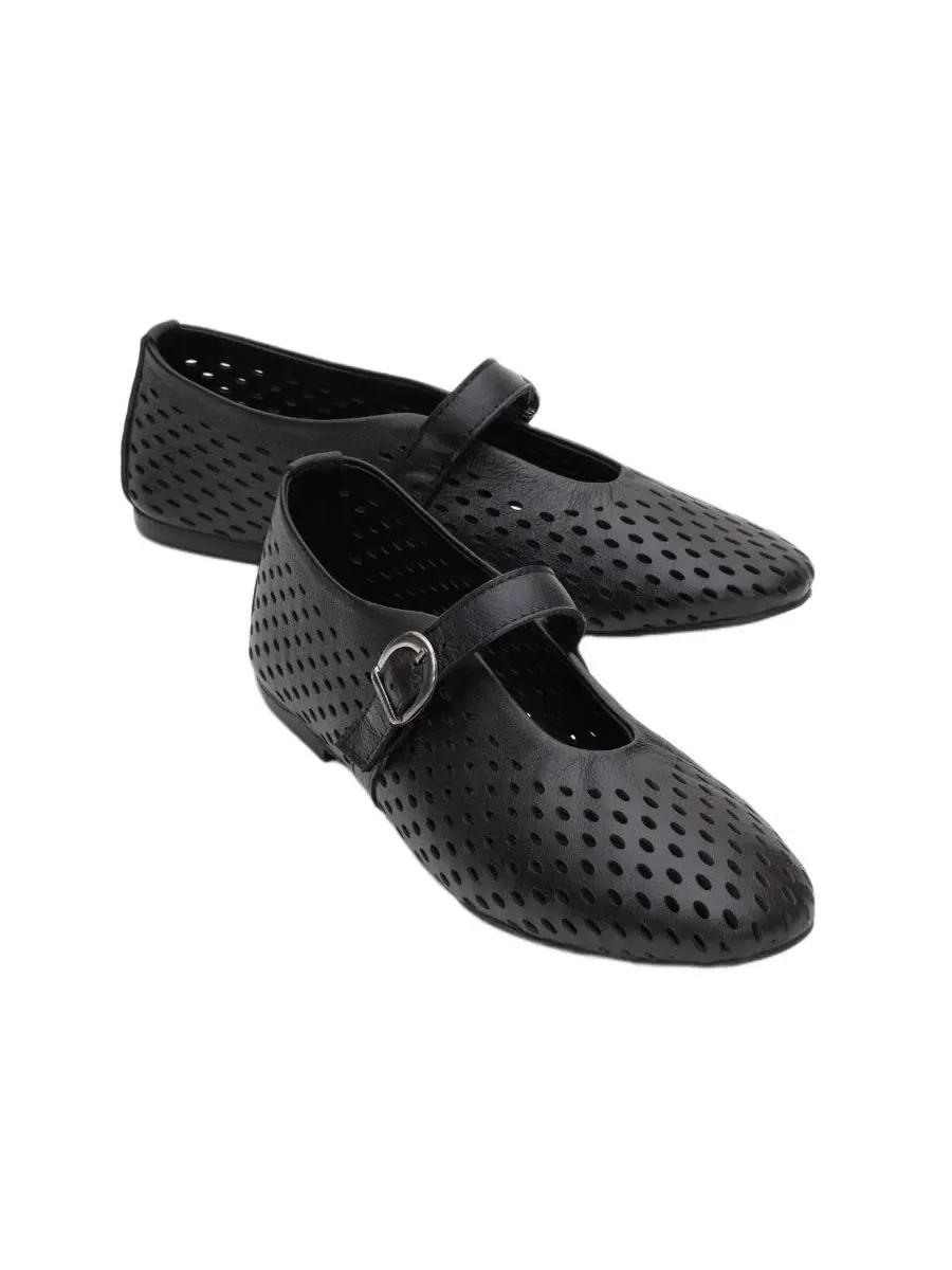 Женские кожаные балетки Arian Forever & Always Shoes — изображение 3 из 6, черный