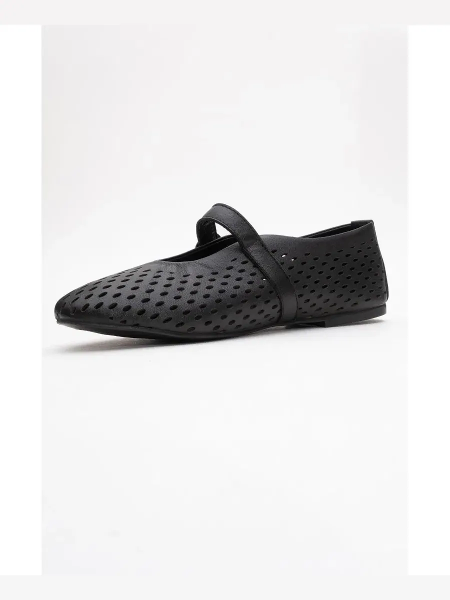 Женские кожаные балетки Arian Forever & Always Shoes — изображение 4 из 6, черный