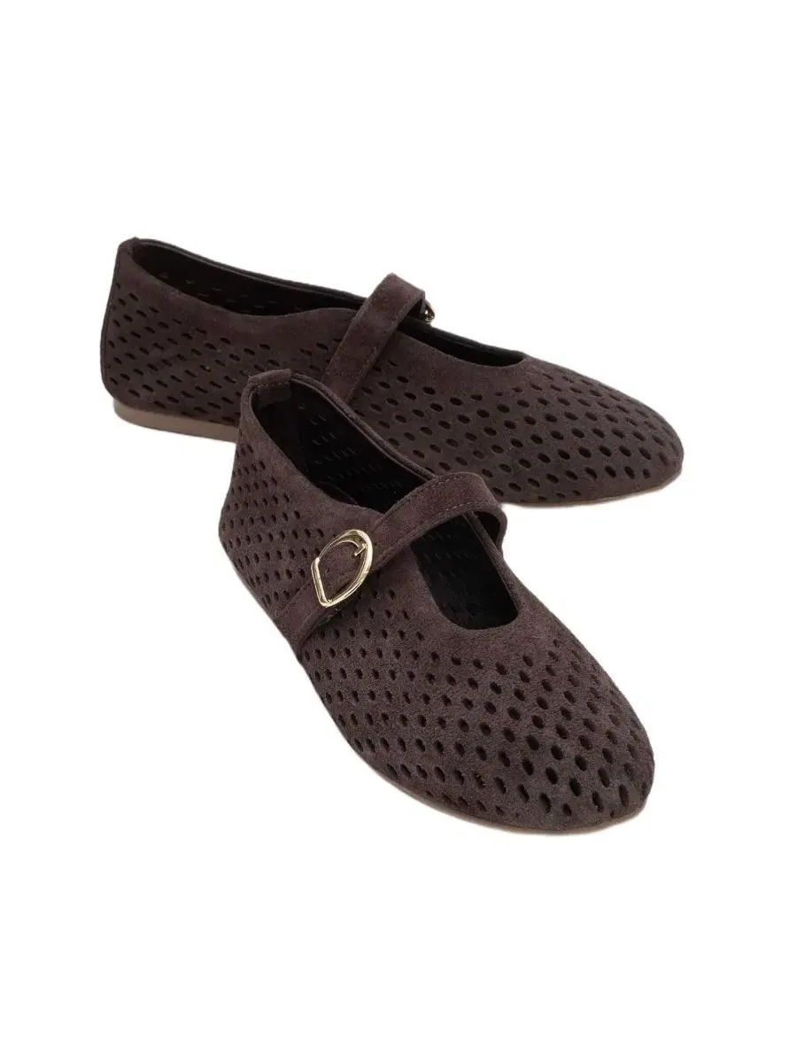 Женские кожаные балетки Arian Forever & Always Shoes — изображение 3 из 6, коричневый