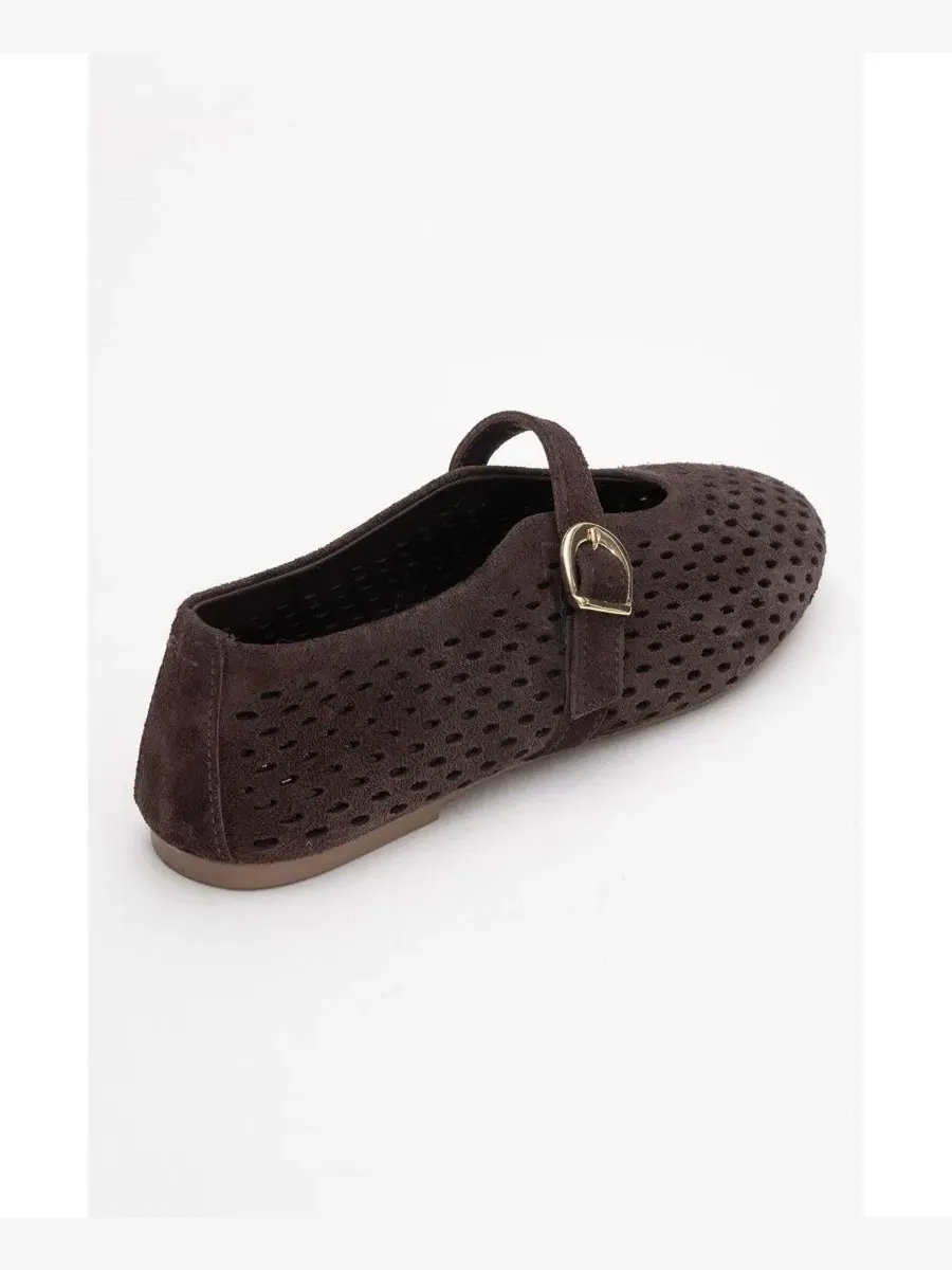 Женские кожаные балетки Arian Forever & Always Shoes — изображение 5 из 6, коричневый