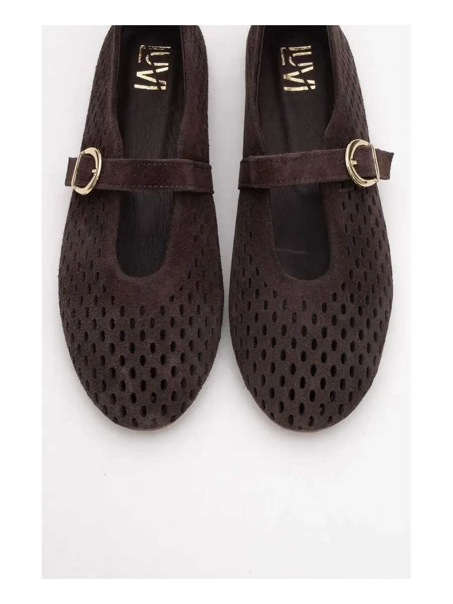 Женские кожаные балетки Arian Forever & Always Shoes — изображение 6 из 6, коричневый