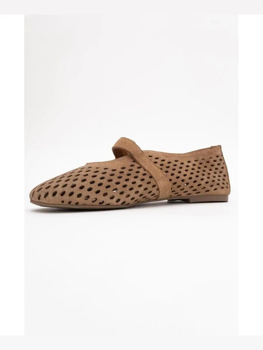 Женские кожаные балетки Arian Forever & Always Shoes — изображение 4 из 6, коньячный