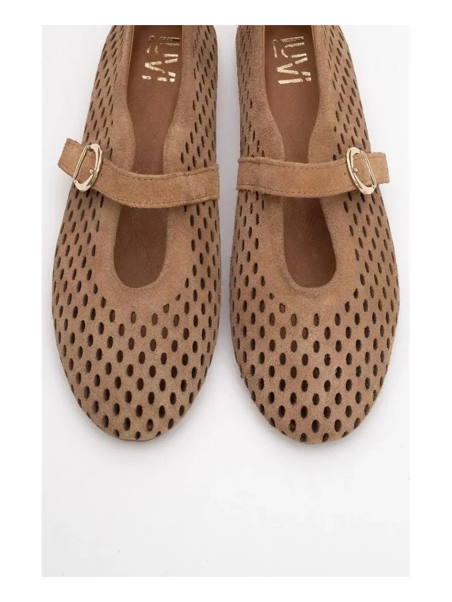Женские кожаные балетки Arian Forever & Always Shoes — изображение 5 из 6, коньячный